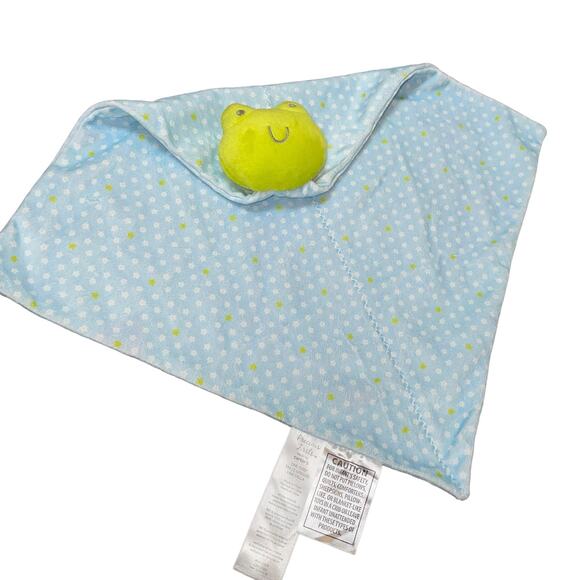 Carters Precious Firsts Frog Lovey Plush Security Blanket Rattle Stars Infant - Picture 9 of 14